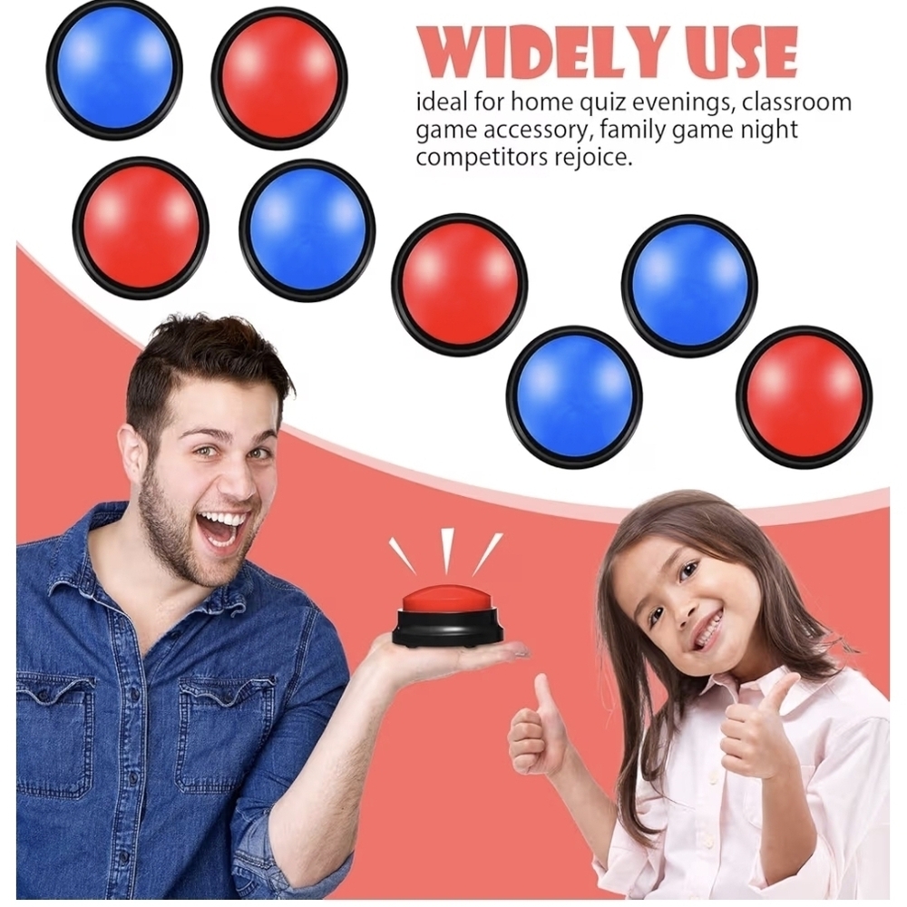 Yunsailing 12 Pack Game Show Buzzer Button Answer Buzzers Classroom Recordable